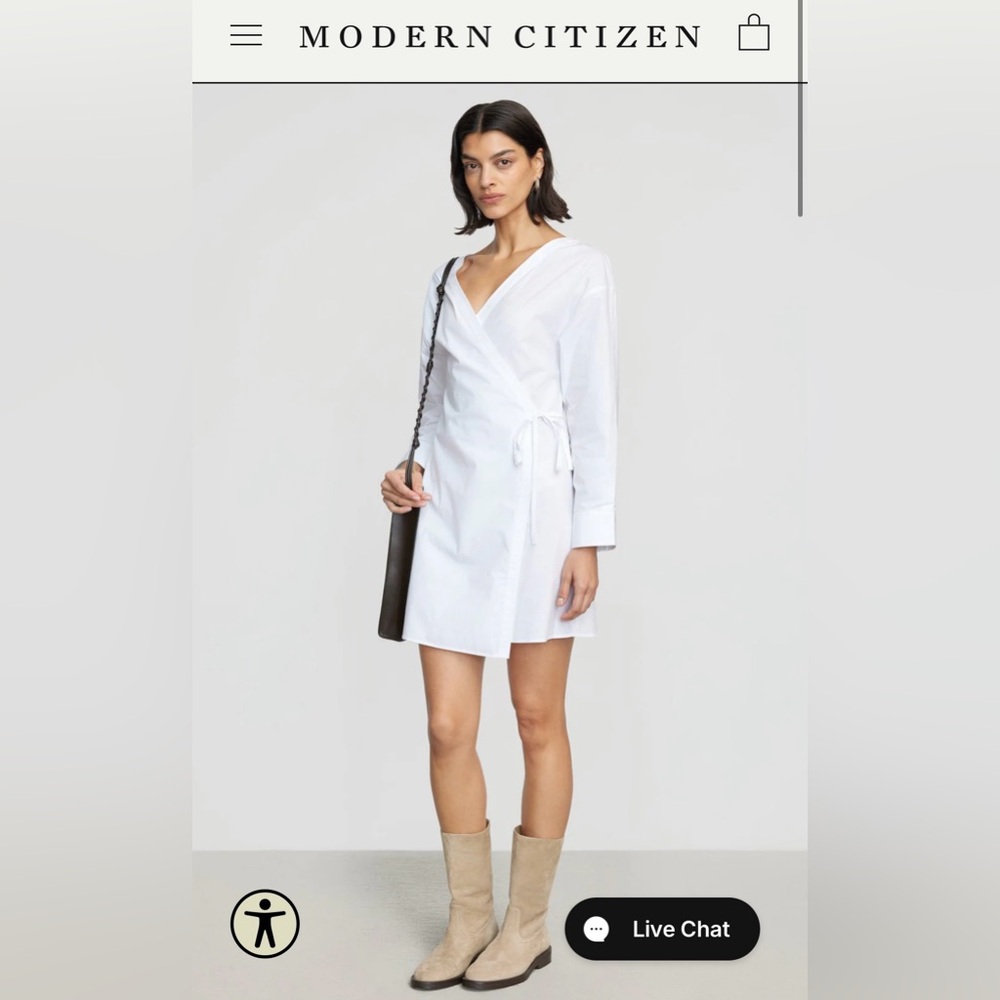 Ari V-Neck Wrap Dress | White NWOT